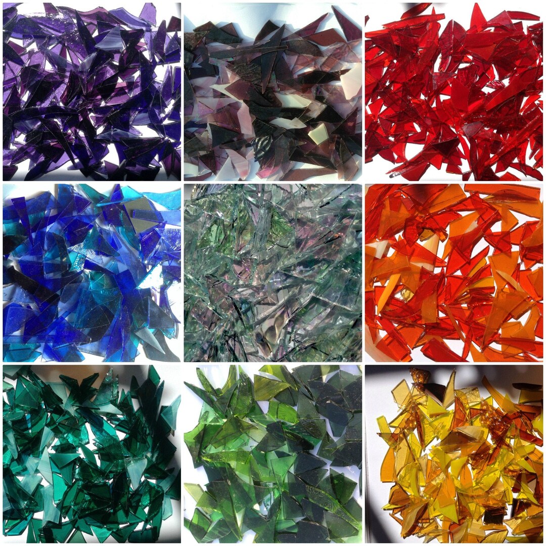 Stained Glass Offcuts Small Scraps Perfect for Mosaics Good Etsy UK