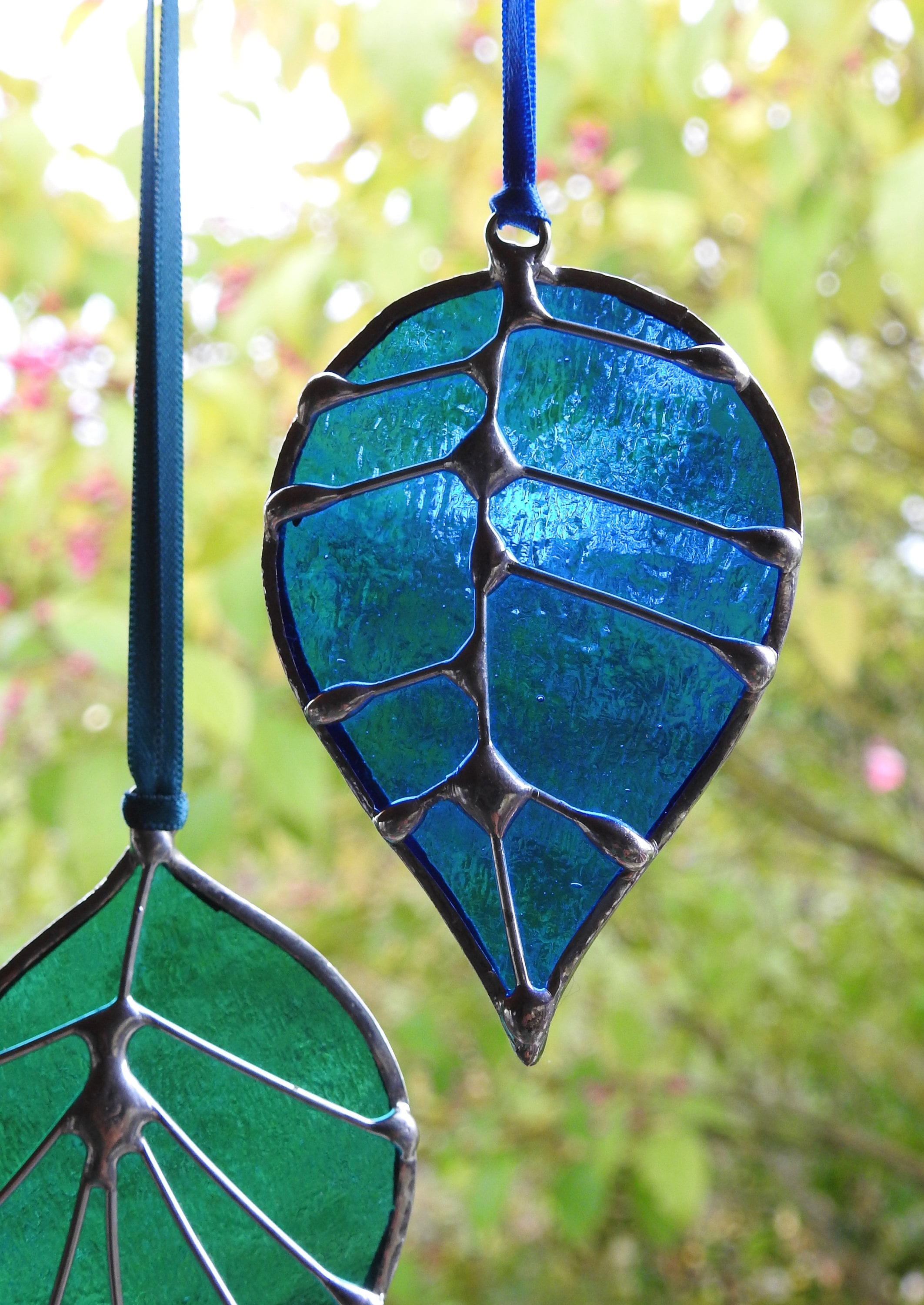 Stained Glass Leaf Sun Catcher 'rainbow Set' choose Etsy UK
