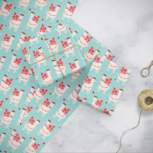 Lama liefde print inpakpapier, cadeau wrap, groeten kaart, Valentijnsdag, jubilea, moeders dag, verjaardagen cadeau wrap