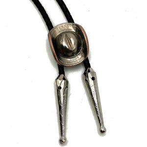 PICK YOUR STATE Cowboy Hat Quarter Bolo Tie, Western Handmade