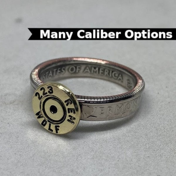 State Quarter Ring with Bullet Casing, Military, Army, Police