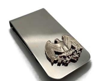 Eagle Quarter Cut Coin, Money Clip, Freedom, America