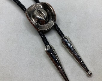 PICK YOUR STATE Cowboy Hat Quarter Bolo Tie, Western Handmade