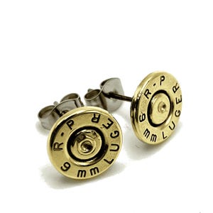 Bullet earring studs - .223 .45 9mm 30-06 .40 38 Special .308 5.56 10mm