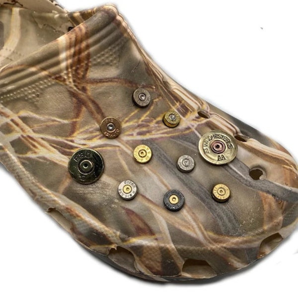 Bullet Casing Shoe Charms for Crocs - Military, Army, Police, Shooting, Hunting