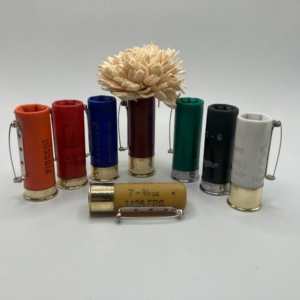 Shotgun Shell Boutonnieres, Vase, Country Western Wedding