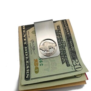 Buffalo Nickel Cut Coin, Money Clip, South Western image 3