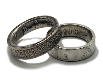 Silver Half Dollar Coin Ring PICK YOUR YEAR, Handmade Band