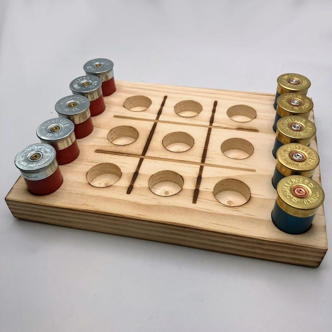 Tic Shells Tic Tac Toe Shotgun Shell Game, Man Cave, Rustic Gift - Etsy