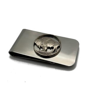 Buffalo Nickel Cut Coin, Money Clip, South Western Horizonatal
