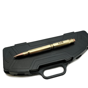 Bullet Casing Twist Pen With Rifle Case Box - Engravable Personalization, Military, Army, Police, Groomsman Gifts Wedding Unique