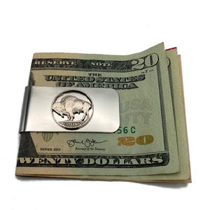 Buffalo Nickel Cut Coin, Money Clip, South Western image 4
