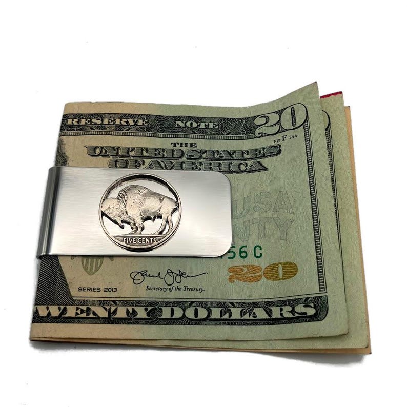 Buffalo Nickel Cut Coin, Money Clip, South Western image 4