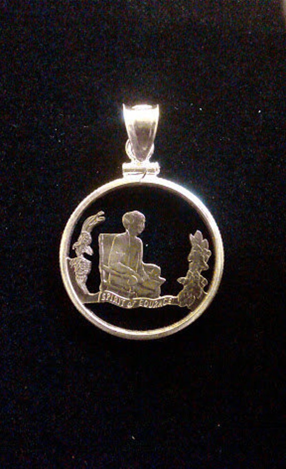Necklace Alabama Cut Out Coin Jewelry Necklace Alabama Cut Out Coin Jewelry
