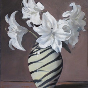Tiger Lilies, Oil on Canvas, 24x20 in., Unframed