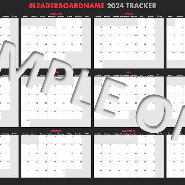 2024 Fitness Calendar Etsy