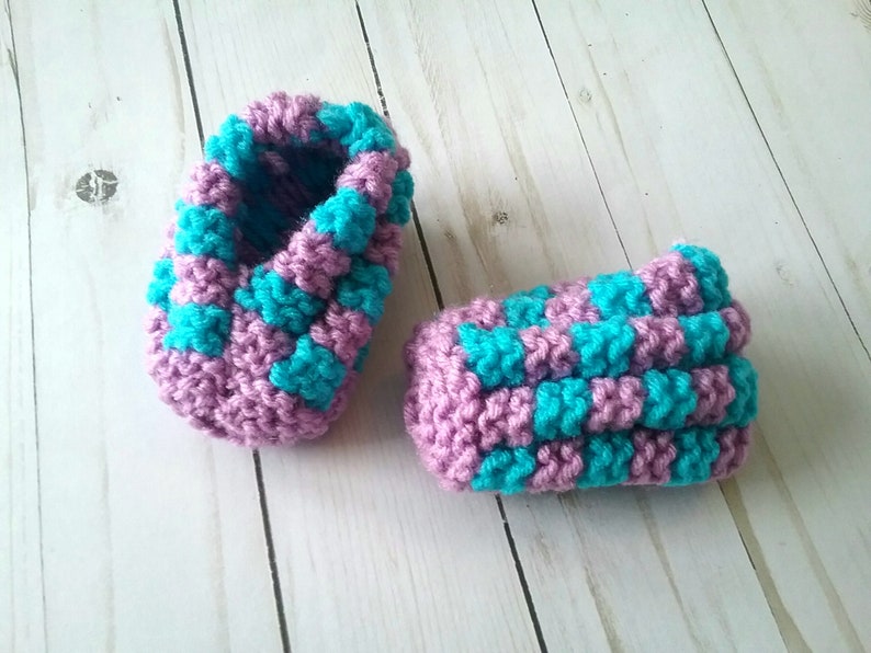 Knit Baby Booties, Baby Boy Shower Gift, Newborn Booties, Gift for New Baby, Knit Baby Gift, Knit Baby Slippers, Valentine Gift for Baby image 3