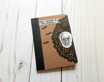 Mini Halloween Lined Journal for Women, Gothic Notebook for Her, easter gift for Teen, Birthday Gift for Best Friend, Pocket Journal