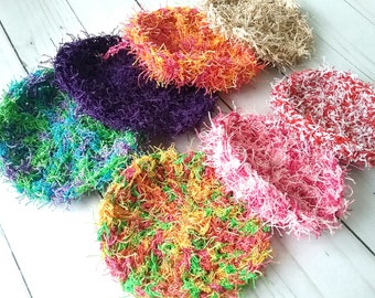Crochet Dish Scrubbies, Reusable Scrubber, Housewarming Gift, Eco Friendly Gift, Birthday Gift for Mom, Kitchen Gift for Sister