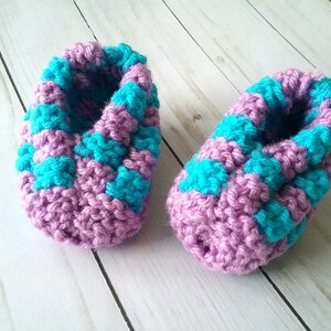 Knit Baby Booties, Baby Boy Shower Gift, Newborn Booties, Gift for New Baby, Knit Baby Gift, Knit Baby Slippers, Valentine Gift for Baby image 5