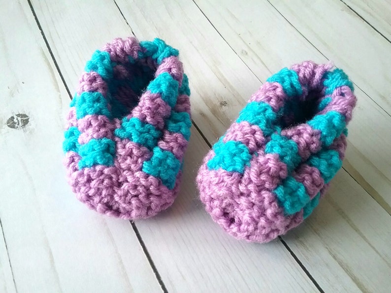 Knit Baby Booties, Baby Boy Shower Gift, Newborn Booties, Gift for New Baby, Knit Baby Gift, Knit Baby Slippers, Valentine Gift for Baby image 5