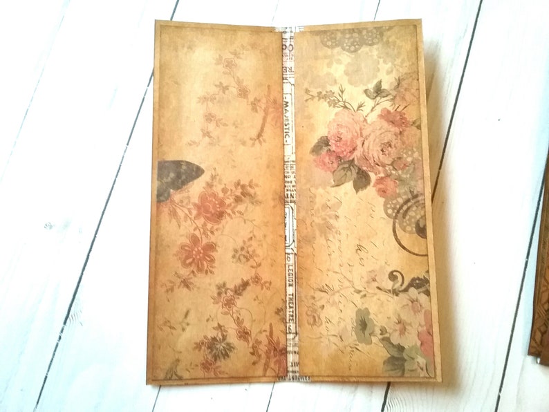 Envelope Junk Journal for Her, Vintage Inspired Journal for Women, Writer Gift for Sister, easter gift for Mom, Gifts Under 20 image 8