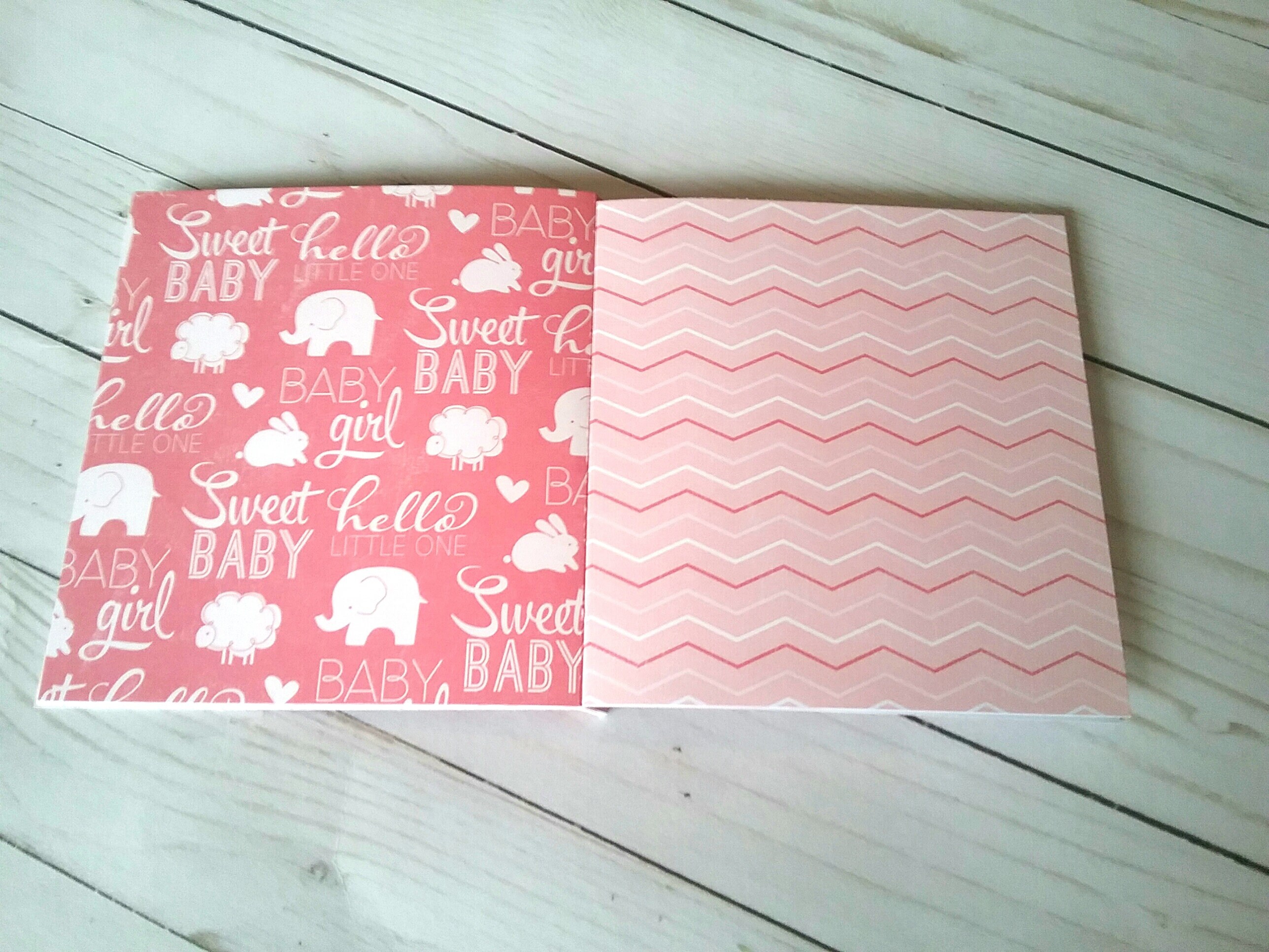 Mini Baby Scrapbook, Baby Girl Album, Memory Book, Baby Shower Gift