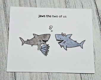 Valentine Greeting, Shark Valentine, Funny Valentine, Pun Valentine, Shark Notecard, Love Card, Romance Card, Anniversary Card, Dating Card