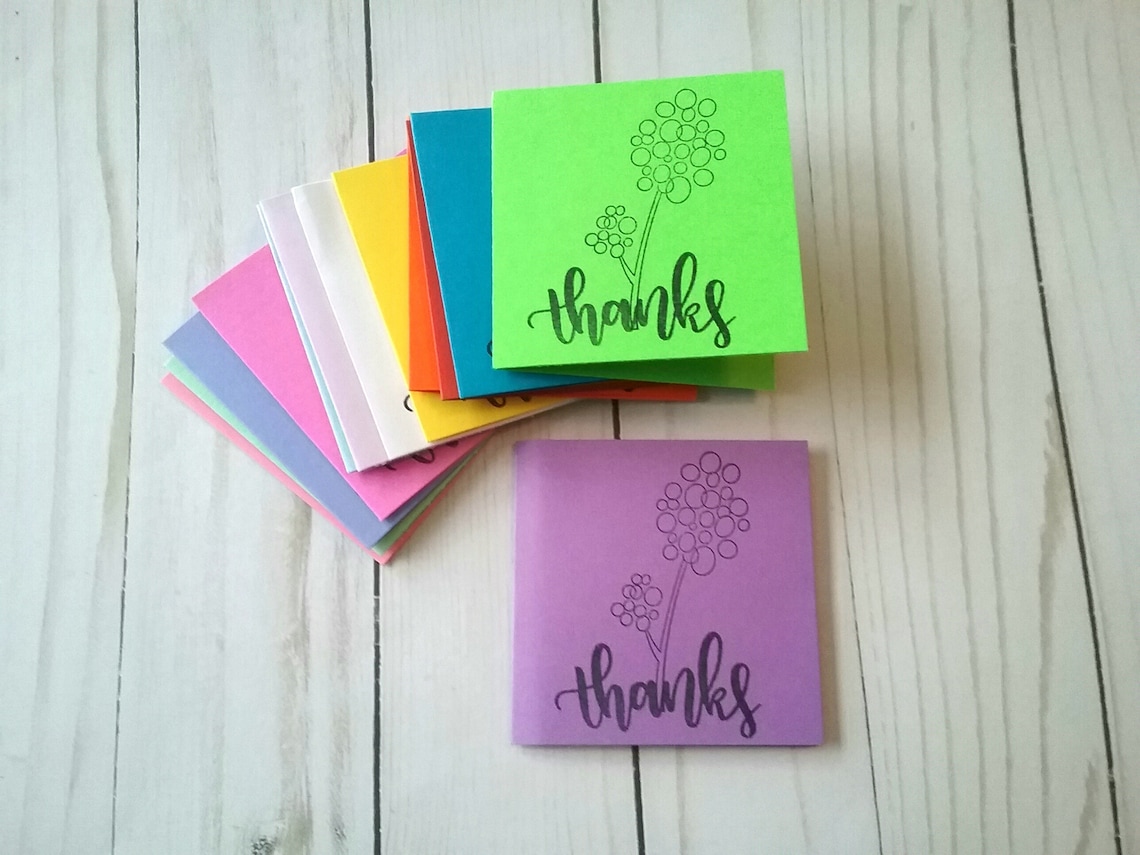 Floral Thank You Cards Bulk Thank You Cards Mini Note Cards Etsy