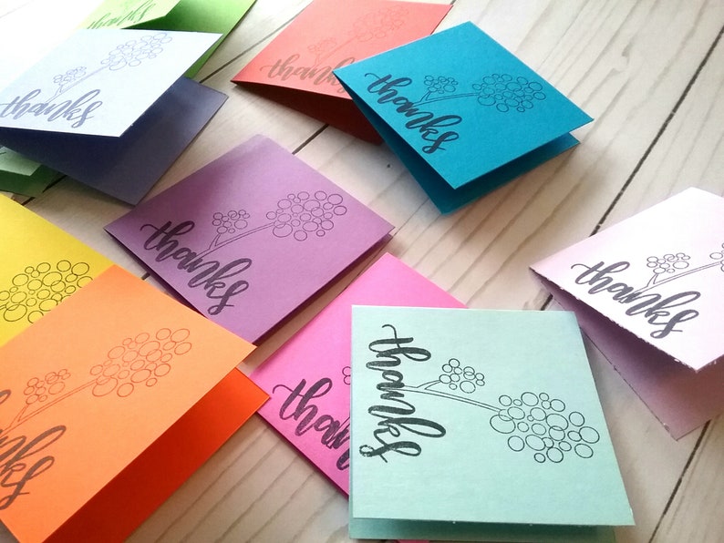 Floral Thank You Cards Bulk Thank You Cards Mini Note Cards Etsy