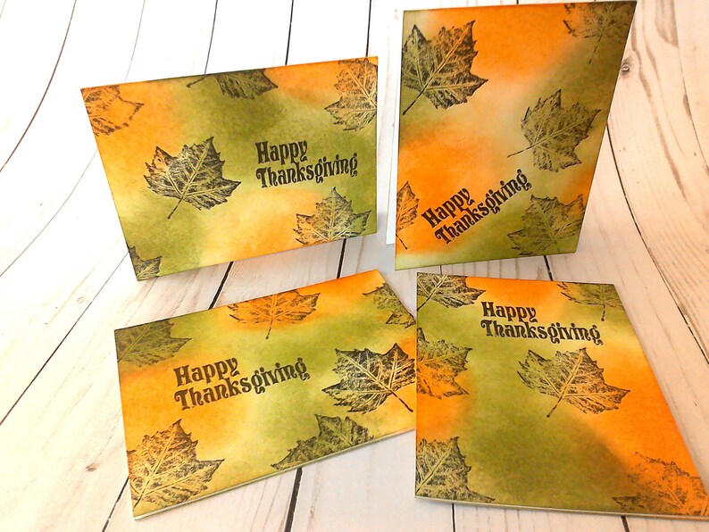 Thanksgiving Cards Thanksgiving Set Handmade Cards Blank ...