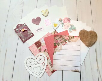 Valentine Cards, Valentine Card Kit for Adults, DIY Valentine Day Cards, Make Your Own Card Kit, Love Cards, Easter Gift for Her