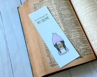 Gnome Bookmark for Best Friend, Book Lover Gift for Her, Christmas Gift for Book Lovers, Stocking Stuffer for Sister, Reading Gift for Teens