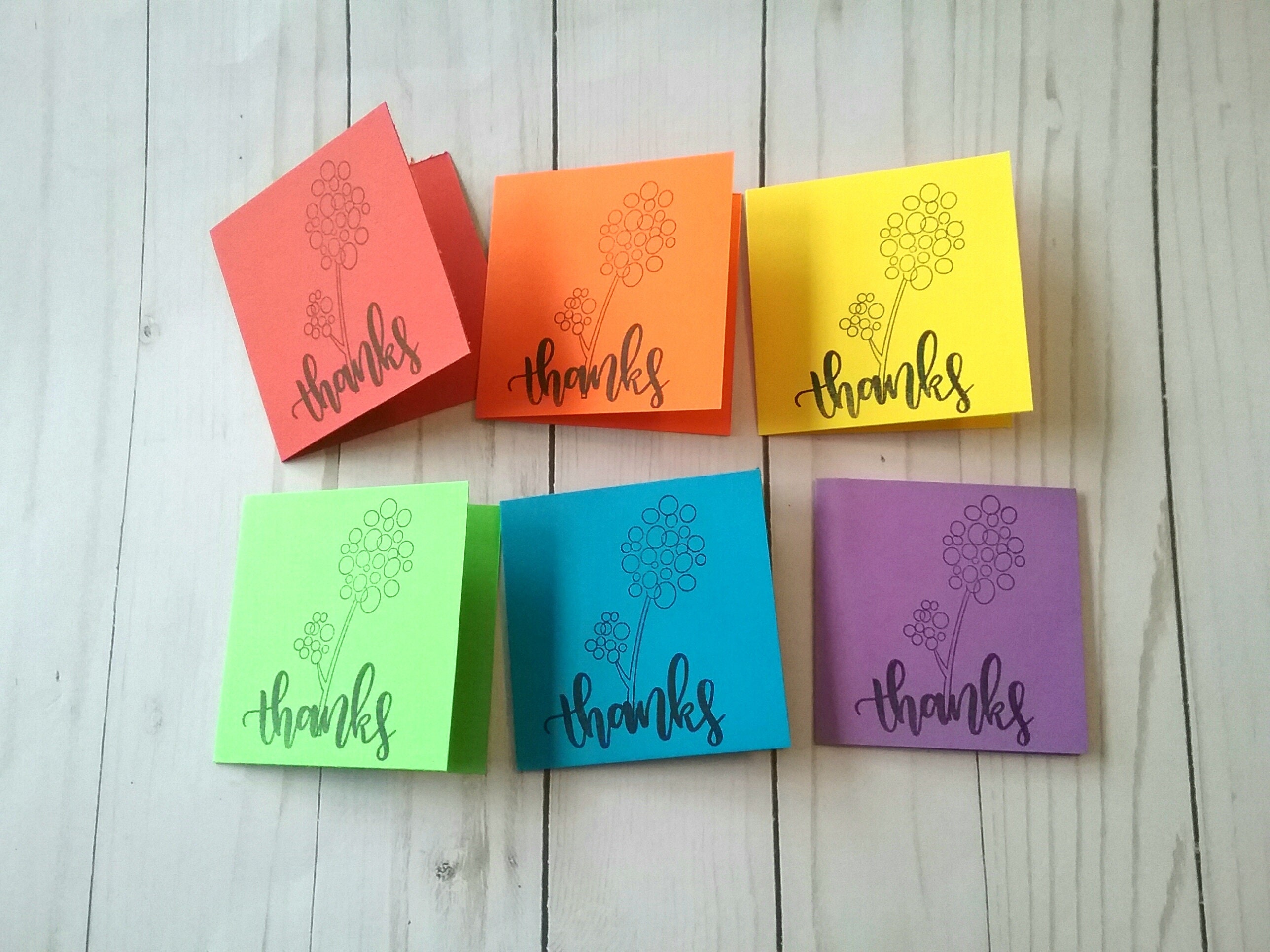 Floral Thank You Cards Bulk Thank You Cards Mini Note Cards Etsy