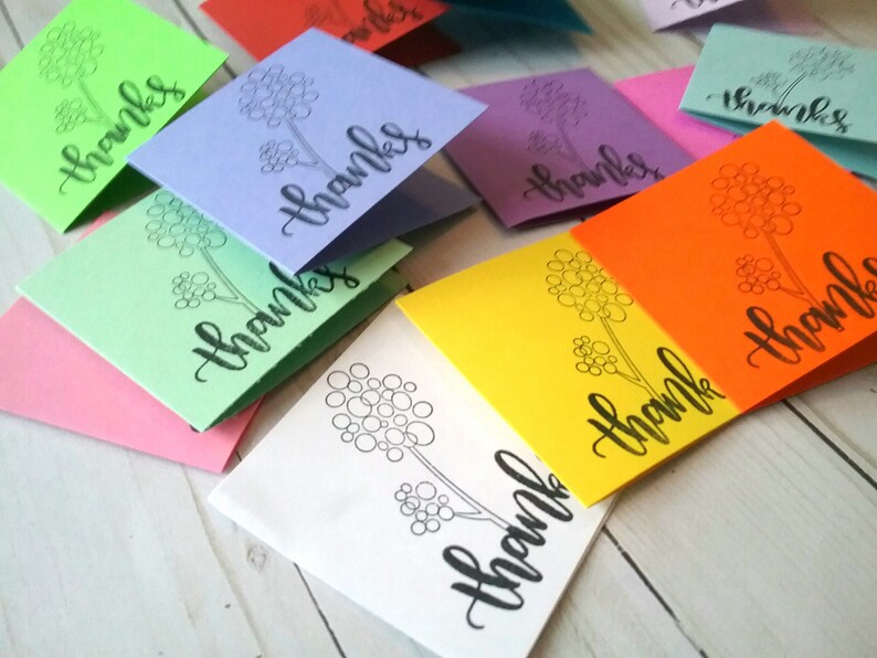Floral Thank You Cards Bulk Thank You Cards Mini Note Cards Etsy
