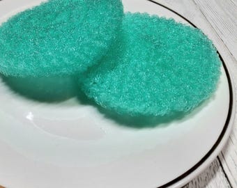 Nylon Dish Scrubbies, Crochet Scrubbers for Dishes, Pot Scrubbers, Nylon Scrubby, Round Scrubbies for Kitchen, Eco Friendly Gift for Mom