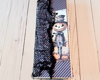Halloween Junk Journal for Women, Best Friend Birthday Gift for Her, Goth Gift for Sister, Slim Journal, Writer Gift for Teens