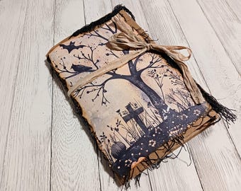 Halloween Junk Journal for Sister, Halloween Lover Gift for Daughter, Best Friend Birthday Gift for Her, Spooky Journal, Writer Gift for Him