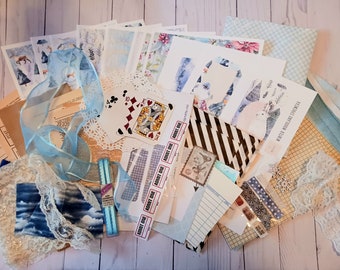 Winter Junk journal Kit, Woodland Journal, Craft Kit for Adults, easter gift for Girlfriend, Best Friend Birthday Gift for Her