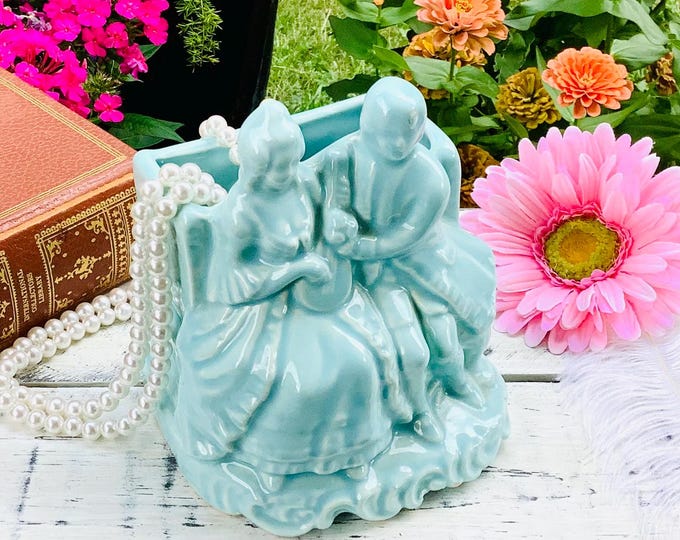 Vintage Victorian Couple Planter #B763