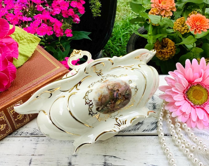 Dresden Lidded Tureen, Floral Trinket Box # B764