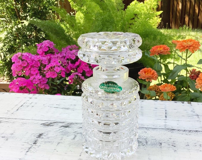 Fabulous German Crystal Mini Decanter, Crystal Decanter, Crystal Carafe, German Barware, Side Bar Decanter # B651 #A408