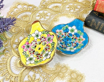 Set of Shafford Japan Porcelain Tea Strainers, Hand Painted Tea Strainers #B578