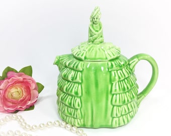 Green Ye Daintee Ladyee Teapot, Crinoline Lady Teapot, Collectible English Teapot, Dainty Lady Sadler English Teapot Tea Set #A964
