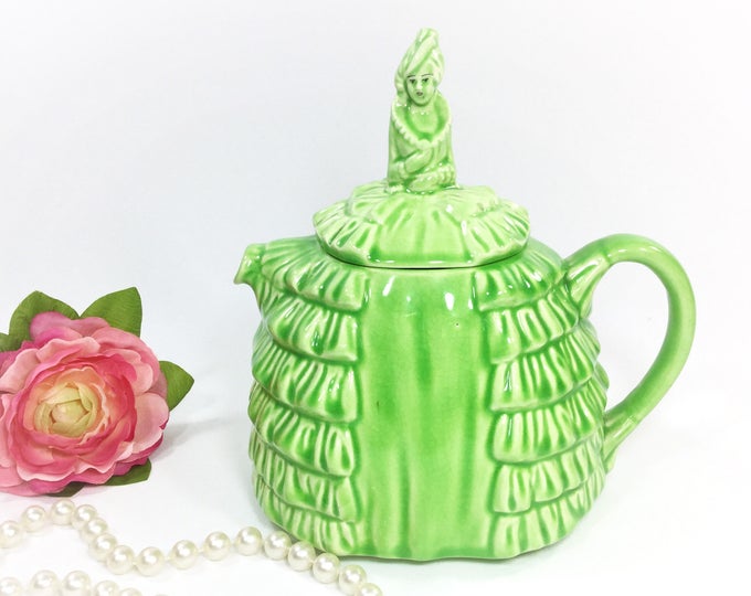 Green Ye Daintee Ladyee Teapot, Crinoline Lady Teapot, Collectable Sadler Teapot, Dainty Lady Sadler English Teapot Tea Set, Wedding #A964
