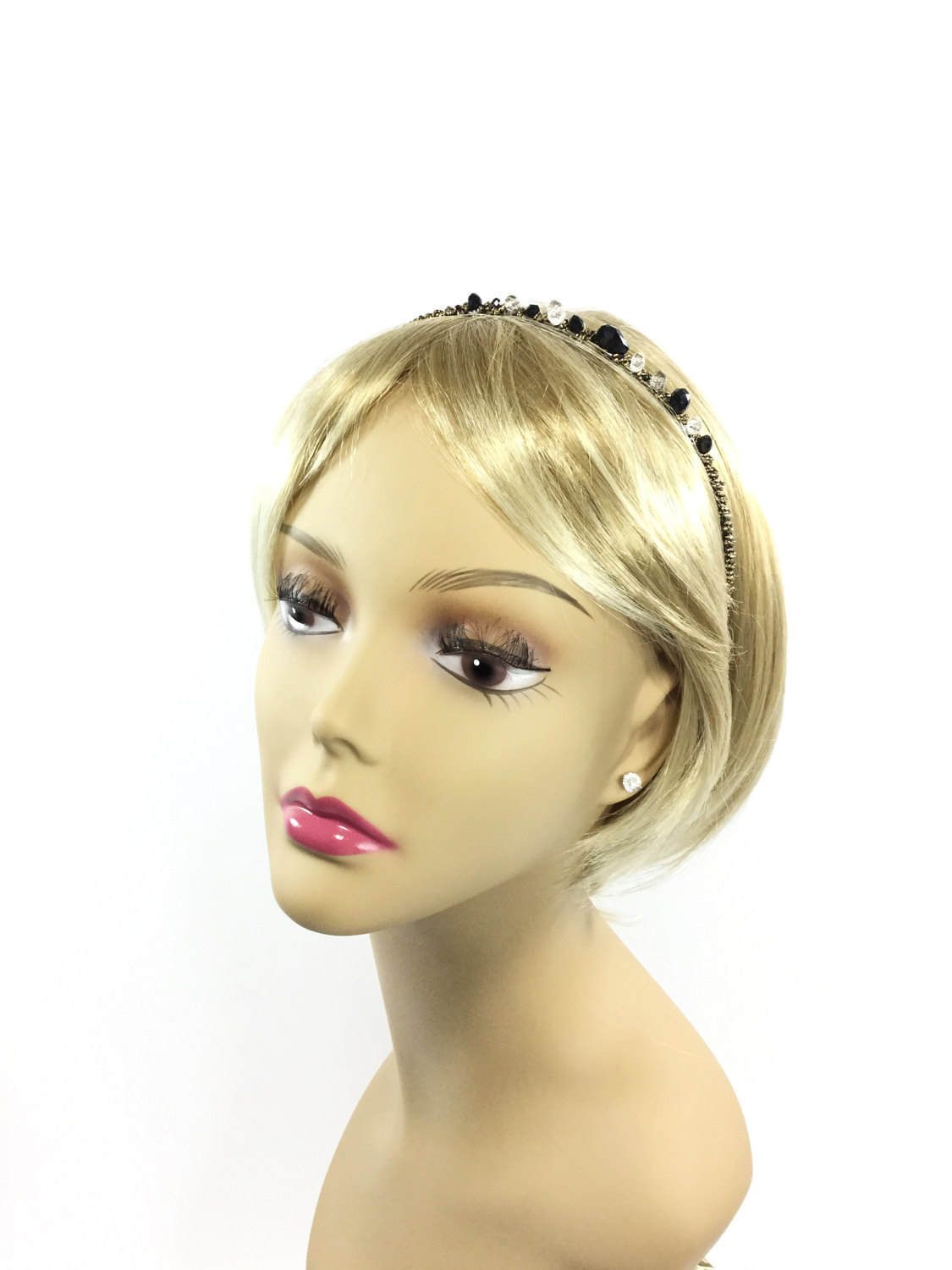 Black W/ Gold Chain Headband main image 0
