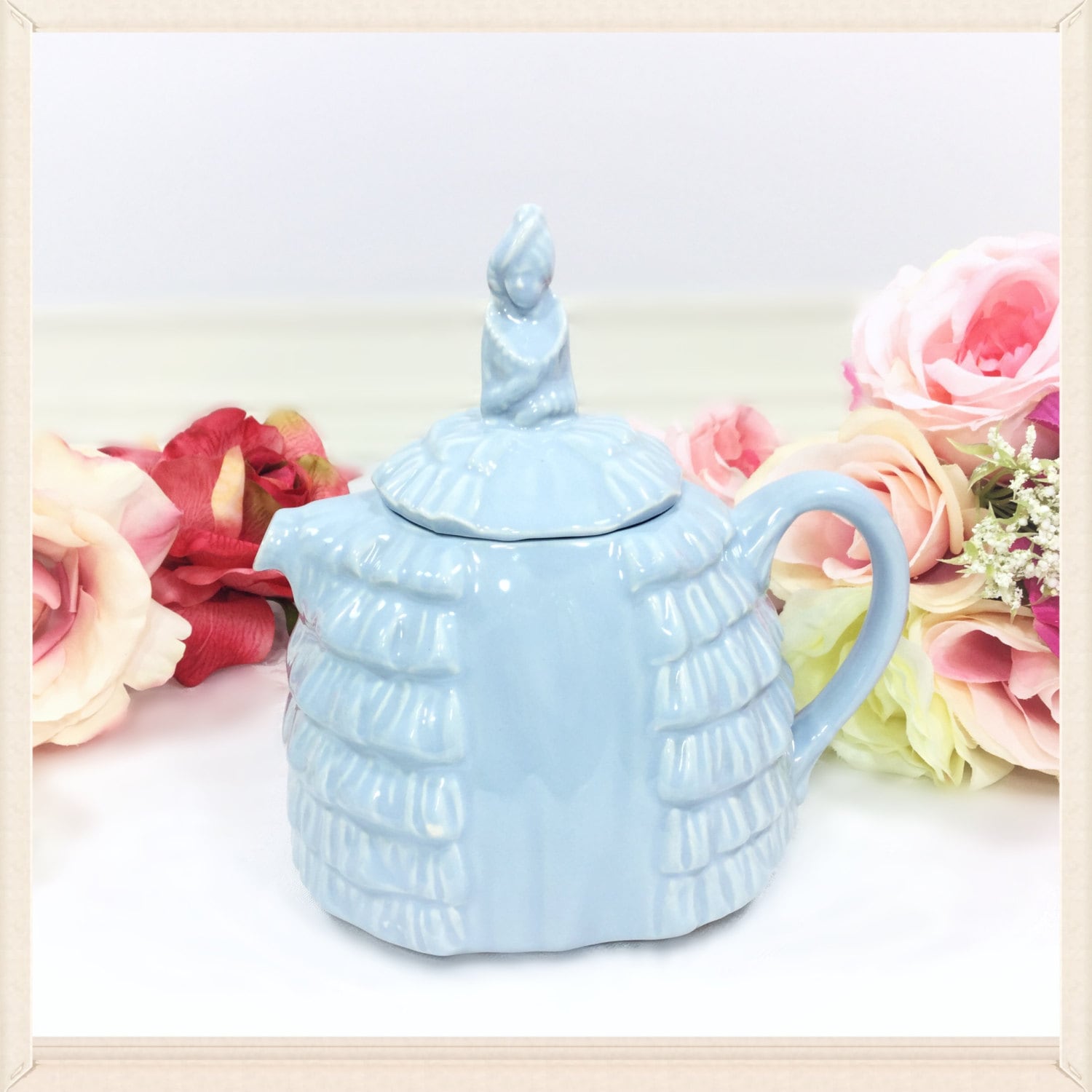 Rare Baby Blue Sadler Ye Daintee Ladyee Crinoline Lady Collectable