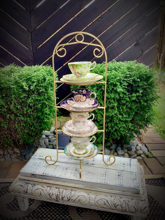 Teacup 4-Tier Gold Display Stand - Royal Table Settings – Royal Table  Settings, LLC