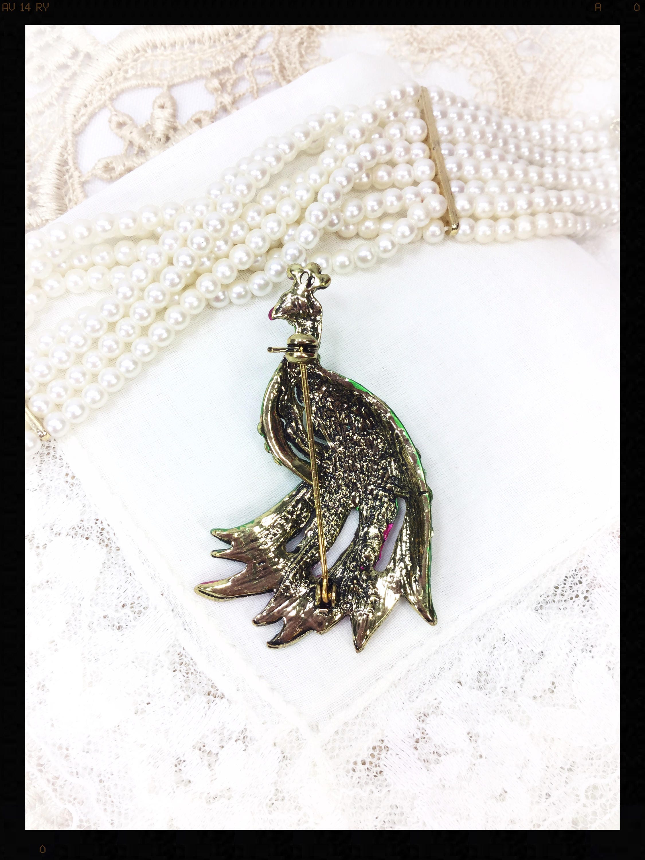 Colorful Green Peacock Brooch, Peacock Pin For Mothers Day, Bridesmaid ...