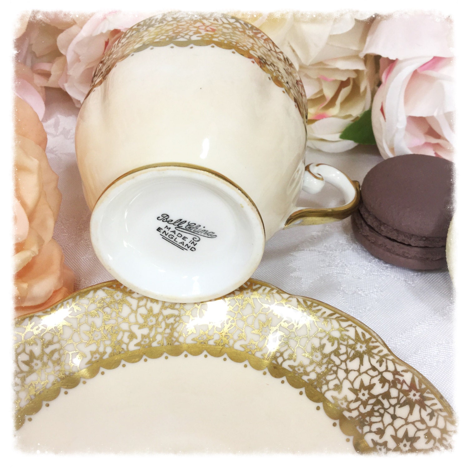 Fine Bone China English Bell China Tea Cup & Saucer, Party, Wedding